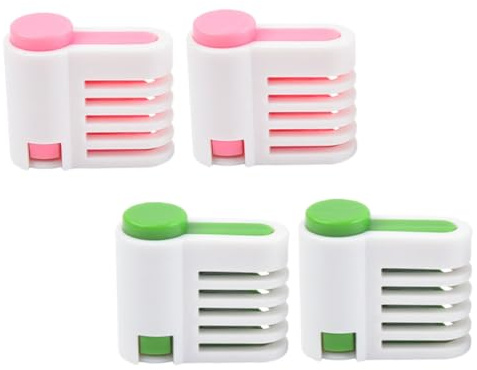 COLLBATH 4pcs Plastic Bread Slicing Leveler Guide for Home Baking