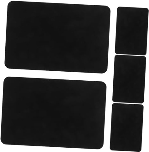 Holibanna Record Vinyl Cleaner Cloth 5pcs Black Lint-free Deep Groove Dust Removal for Household Turntable and Cd Albums