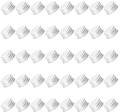 GALPADA 60pièces Couvercle à Vis Aluminium Bouchon à Vis pour Flacon de Lotion Couvercle de Rechange pour Bocal Verre