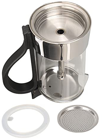 Aumotop Pot à Moka, Dessus en Verre de Cristal, Cuisinière en Acier Inoxydable, Cafetière Italienne Classique, Cafetière Goutteur de café, 6 Tasses pour la Maison, le café et les Voyages