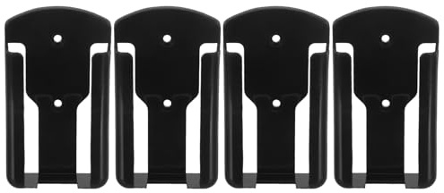 Sewroro Lot de 4 Supports Muraux Auto-Adhésifs pour Télécommandes Petite Taille Couleur Noire Organisateur de Rangement pour Télécommandes de Climatisation et TV Fixation sans
