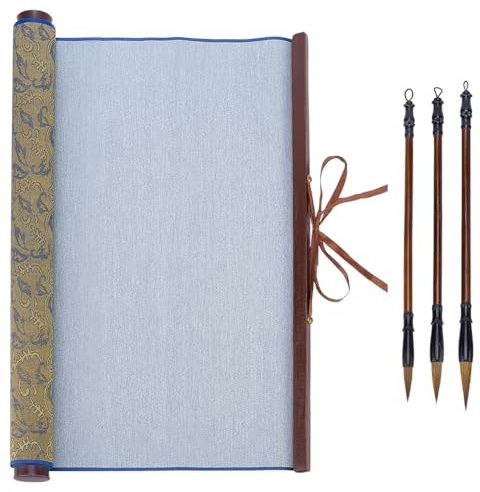 PH PandaHall Kit de 4 paños de caligrafía reutilizables, sin tinta, paño mágico de escritura de agua, 86,5 x 40 cm, pinceles de caligrafía tradicional china para principiantes, práctica profesional