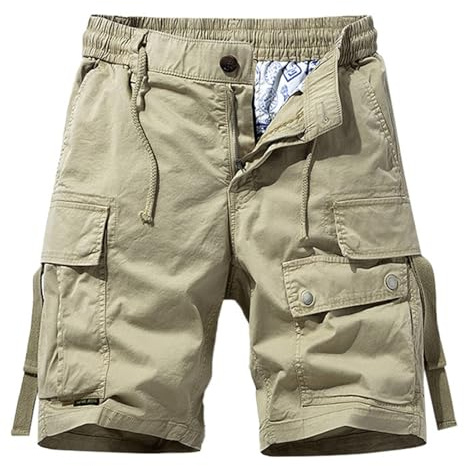 Pantaloncini da basket per gli uomini Pack Pantaloni Casual da uomo Pantaloncini da lavoro Pantaloncini estivi da uomo Sport Pantaloni da uomo Pantaloncini da allenamento rapido Y, cachi, S