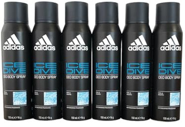 6 x Adidas Ice Dive Desodorante Body Spray 6Ã © R Set por 150 ml