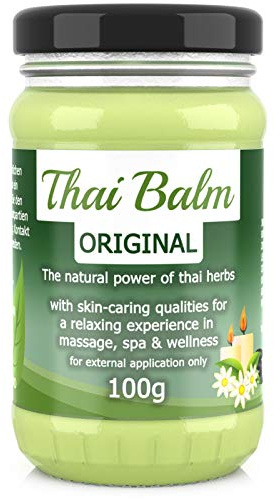 Wang Prom Naturals Thai Kräuter Balm Thai Herbs 100g weiß - Pure Thai | Thailändischer Massage-Balsam zur Hautpflege, Entspannung sowie Spa-Anwendung. Traditionelle Pflege-Salbe aus Asien