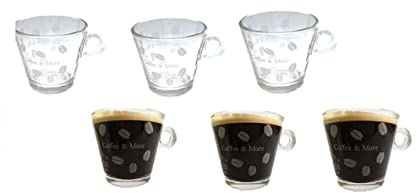 WAK 6 dickwandige Teegläser/Glühweingläser/Kaffeegläser Gläser mit Henkel 260ml NEU beschriftbare Tassen
