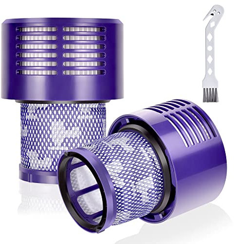 Leadaybetter 2pack Washable Hepa Filter Replacements for Dyson V10 SV12 Cordless Vacuum Cyclone Animal Absolute Total Clean Cordless Vacuum Cleaner, Replace # DY-969082-01