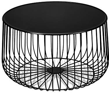 Dublino Premium Couchtisch aus Metall - CONO | schwarz | rund | Beistelltisch im edlen Design | Ø 62 cm | Höhe 36 cm | ideal für stilvolle Wohn- und Lounge-Bereiche
