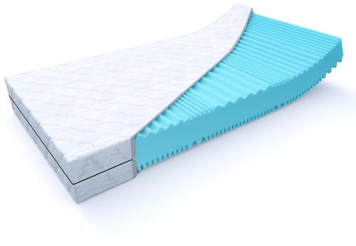 MSS e.K. Aqua Deluxe - 7 Zonen Wellness Kaltschaummatratze - 160 x 200 cm x 16 cm (Kernhöhe 14 cm) - Härtegrad H2 & H3 - Matratze Wendematratze Kaltschaum Oeko-TEX
