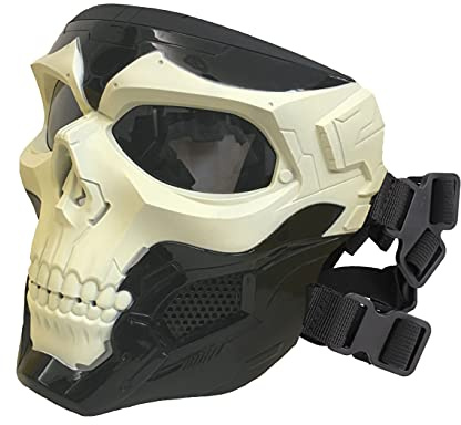 Masque tactique de protection intégral respirant pour paintball, jeux de guerre d'Halloween, cosplay, fête costumée