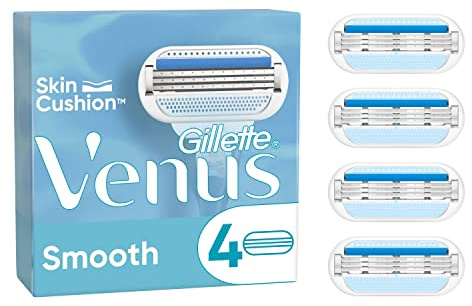 Gillette Venus Smooth Rasiererminen für Damen, mit 3 Klingen und einem Gleitstreifen für eine sanfte Rasur und zum Schutz der Haut