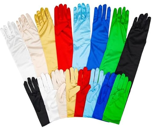 Barielle Satin Handschuhe Paar Brauthandschuhe Hochzeit Fasching in 2 Längen