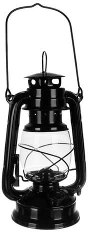 Sturmlaterne Petroleumlampe Öllampe, schwarz, für Terasse, Camping, Garten, Grillabend