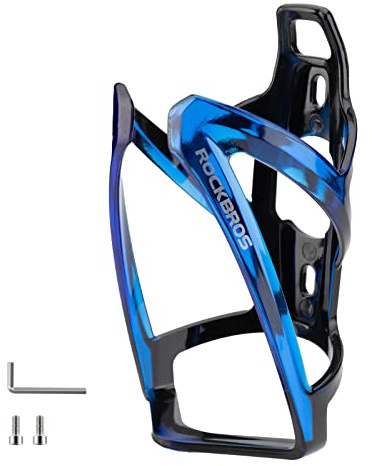 ROCKBROS Bike Bottle Holder, 35g Lightweight Bottle Cage for Universal Fit | Durable Robust PC Material Bicycle Drinks Holder for Mountain, Road, Folding Bikes, Black Blue