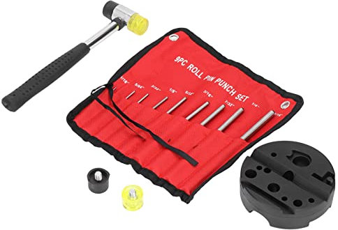 HERCHR 14-teiliges Spannstift-Durchschlag-Set, Büchsenmacher-Durchschlag Spannstift Durchschlag Zum Entfernen Von Reparaturwerkzeugen Mit Hammer Für Automobil, Uhren, Schmuck Und Handwerk