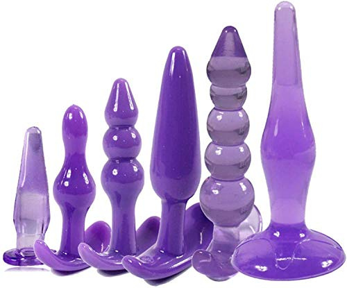 -Śểẍ Ţöyṧpőur 6 Pcs/Set Anale Plug Pour Femme Homme Femme Pluġ Anàlé Vîbrant Toy Silicone Debutant Xl,Petit Vībrọ-Mạsșẹur Homme A-N-U-S Puissant Amàl Plug