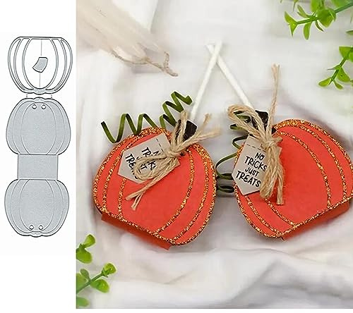 Halloween Pumpkin Metal Die Cuts,Happy Halloween Pumpkin Ghost Candy Box Cutting Dies Cut Stencils for DIY Embossing Photo Decorative Paper Dies Scrapbooking Card Making