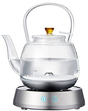 Hervidor eléctrico transparente Tetera de vidrio Tetera Tapa Hebilla Riego inferior automático Esmalte Placa calefactora Temperatura constante Dispensadores de agua caliente Cocina casera (A) vision