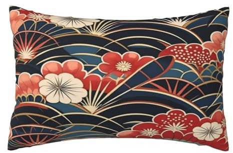 Kissenbezug 40x60 cm 2er Set Herbst Deko Kissen Japanischer Stil, Weinlese Kissenbezug, Rechteckig Kissenbezüge, Sofakissen, Kissenhülle Herbst, Zier Kissen Aesthetic, Couch Deko Schlafzimme,J464