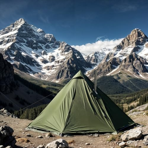 Top Lander Camping varmt tält med vedspis Jack 1 person vinter tipi tält 4 säsonger backpackingtält för överlevnad jakt militärt fiske