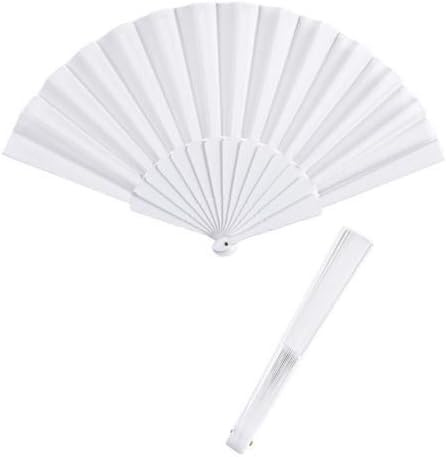 SQUADO - Set 60 VENTAGLI, ventaglio Bianco per festa Matrimonio Wedding Gadget Sposa Chiesa