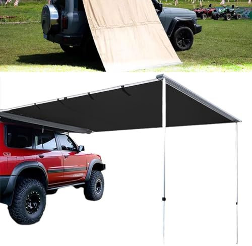 Toldos Furgoneta Camper Toldo Lateral Extraíble para Coche, Tienda de Campaña con Dosel para Camión SUV de Tela Oxford 420D, Toldo para Vehículo PU4000mm con Carcasa de Aleación de Aluminio ( Size : 2