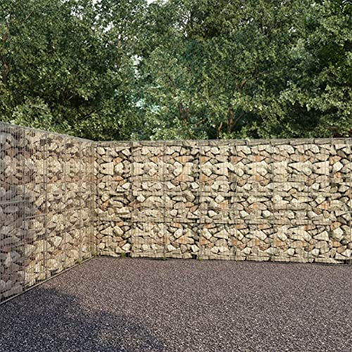 Lechnical Gabbione con Copertura in Acciaio Zincato 900x50x200 cm,Gabbione con Copertura,Gabbione per Sassi,Gabbione Rete Metallica-144916