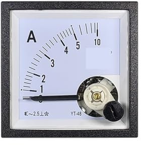 YT48 Amperometro CA 5A 10A 20A 30A 50/5A 100/5A Amperometro puntatore L'uso diretto richiede l'uso del trasformatore BE48 CP48 99t1 45mm Piccolo Ammete 1 Pz(AC 100-5A)