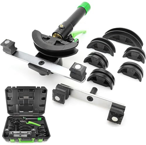 GJBMXSM Rohrbiegegerät Rohrbiegemaschine Handrohrbieger Satz 6-22mm Biegemaschine bis 90° Ratschenrohrbieger-Set für für Alu-, Kupfer- und Dünnwandigen Edelstahlrohren