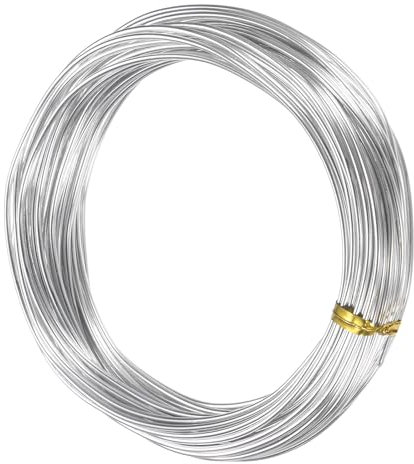 M METERXITY 1,5 mm Bonsai-Trainingsdraht, 32,8 Fuß Gesamtlänge eloxierter Aluminium-Bonsai-Draht für das Formen von Bonsai-Bäumen/Astfixierung/Stammfixierung/DIY-Basteln [Silber]