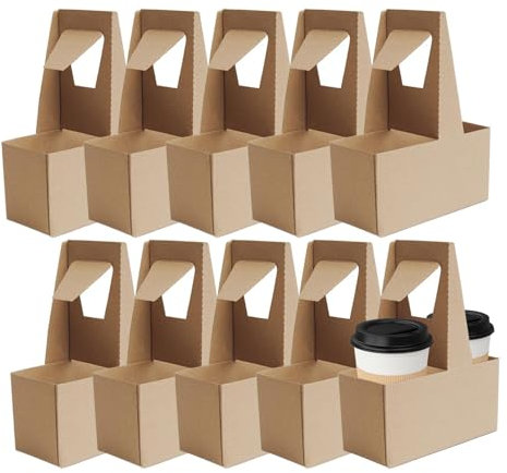 Lot de 10 Porte- en Carton Robuste pour Livraison de Nourriture