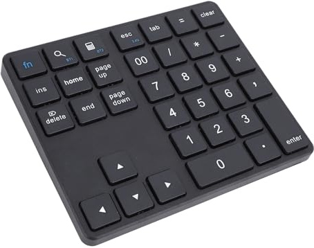 Bluetooth-numeriska Tangentbord, Laddningsbart Trådlöst Numeriskt Tangentbord, 35 Tangenter Externt Numeriskt Tangentbord, Datainmatningstangentbord för OS X Laptop Desktop (Svart)