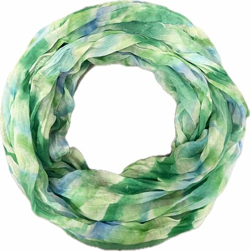 Jeamis regnbåge siden loop gradient vår rund halsduk regnbåge ränder sommar lätt halsduk stola, 2025c grön, 160 x 48 cm