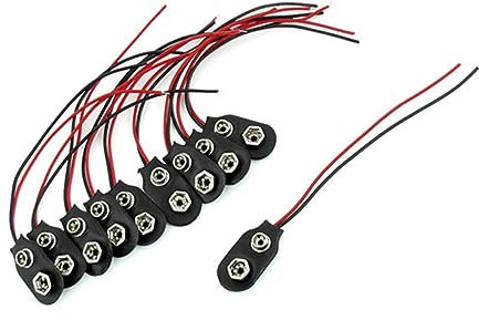 Conector De Batería 9V Tipo I con Cable Clip para Conexión Eléctrica Ideal para Dispositivos Electrónicos y Proyectos De Bricolaje
