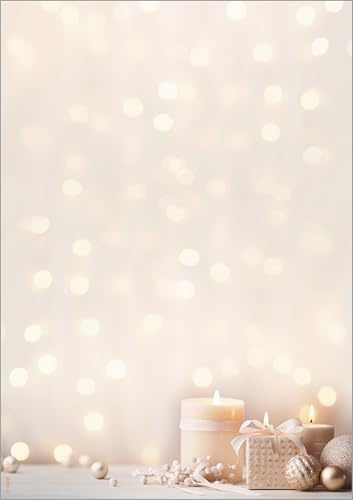 SIGEL Weihnachtsbriefpapier Golden Glow A4 100 Blatt