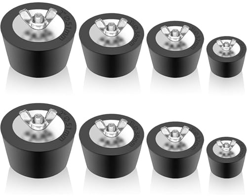 8 Pcs 4 Size Pool Plug for Inground Pool Rubber Pool Plugs Pool Return Line Plug for Above Ground Pool Swimming Pool Skimmer Plugs Winter Expansion Plugs, 25 mm, 32 mm, 38 mm, 51 mm