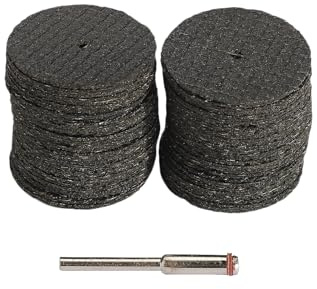 KIMISS 60pc 32 Mm Ruedas de Corte de Doble Refuerzo con 3 Mm Accesorios de Herramientas Giratorias para el Mandril para los Discos de Corte de Plástico de Madera de Metal