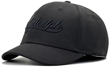1.96'' Short Brim Stretch Fitted Baseball Caps Men's Letter Structured Cap Curved Brim Elastic Closed Back Hat K394