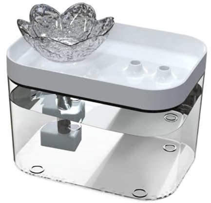Arrovarp Fuentes de Agua para Gatos de Interior, dispensador de Mascotas Recargable por USB, dispensador automático silencioso de Agua para Perros, para Interiores y Gatitos domésticos