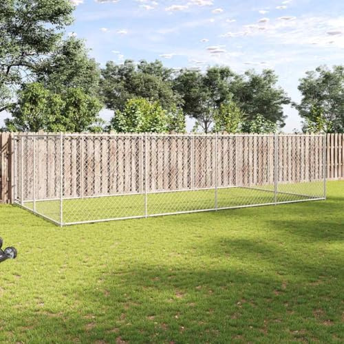 Outdoor-Hundezwinger 6x3, großer verzinkter Stahl Hundezwinger 7, 8x1