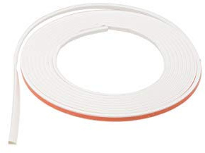 Gedotec Türdichtung selbstklebend TPE 4.10 | 1 Rolle - PVC Türrahmen Dichtung | Länge: 6 m | Falzbreite: 12 mm | Türzargendichtung weiß | Fensterdichtung und Türdichtung | Türgummi