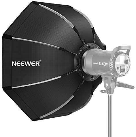 NEEWER 35.4''/90cm Octogonal Softbox Quick Release, avec Bowens Mount, Sac de Transport Compatible avec Neewer CB60 CB100 CB150 Vision 4 S101-300W/400W et Autres Bowens Mount Light -SF-RPBO36