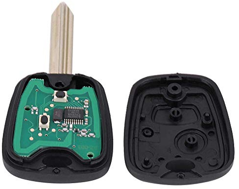 Aramox0 2 Button 433MHz Remote Key Fob for, Keyless Entry Car Replacement with Chip, Automotive Shell