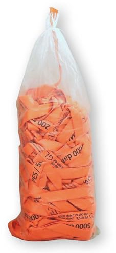 1 Sack 40mm gewebtes Polyester Umreifungsband | 5000kg Bruchlast | Verzurrband für Ladungssicherung und als wetterfestes Textil Bündelband 40mm als Alternative zum Zurrgurt/Spanngurt