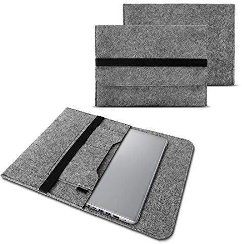 Laptoptasche kompatibel für Lenovo IdeaPad 5 Pro 16 Zoll Notebook Tasche Laptop Cover Sleeve Hülle strapazierfähiger Filz Case, Farbe:Grau