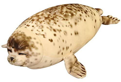 EXQULEG Siegel Plüschtier Kuscheltiere, Stofftier, Süße Weiche Kuscheltier für Kinder (50cm)