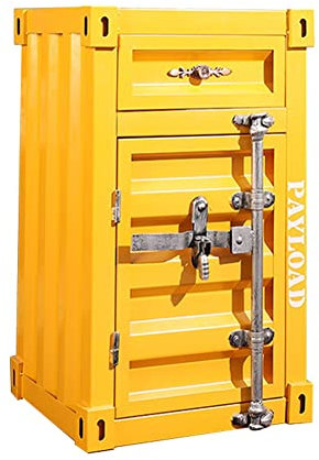 Aufbewahrungsschrank Industrieller Retro-Metallschrank, Café/Gymnasium/Antiquitätengeschäft Kreative Schließfächer, Mitarbeiterschließfächer im Garagenkeller (Color : Yellow, Size : 40x38x65cm)