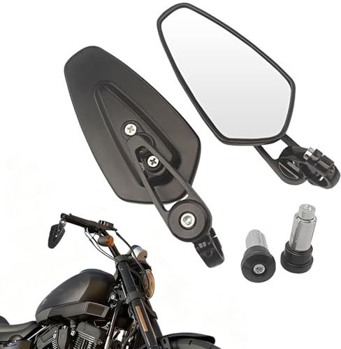 APEBAZY 7/8 22mm Bar End Specchietti Retrovisori Moto Accessori Moto Scooter Specchietti Retrovisori per Cafe Racer