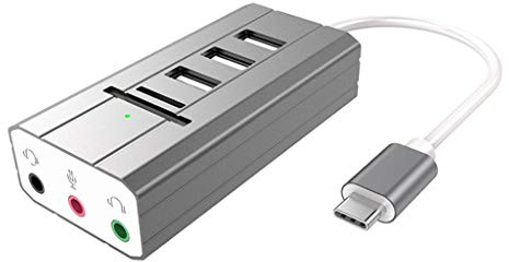 Multi-Port Lightweight Docking Station Practical Converter Compact Exterior Sound Card Reader Portable USB Hub