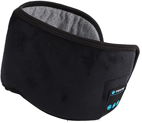 Sleep Headphones Smart Bluetooth Sleep Mask Sleeping Headphones w/Auto Off Timer Breathable 5.0 Wireless Music Eye Mask for Side Sleepers Gift for Men Women Cool Tech Gadgets Unique Gifts(Black)